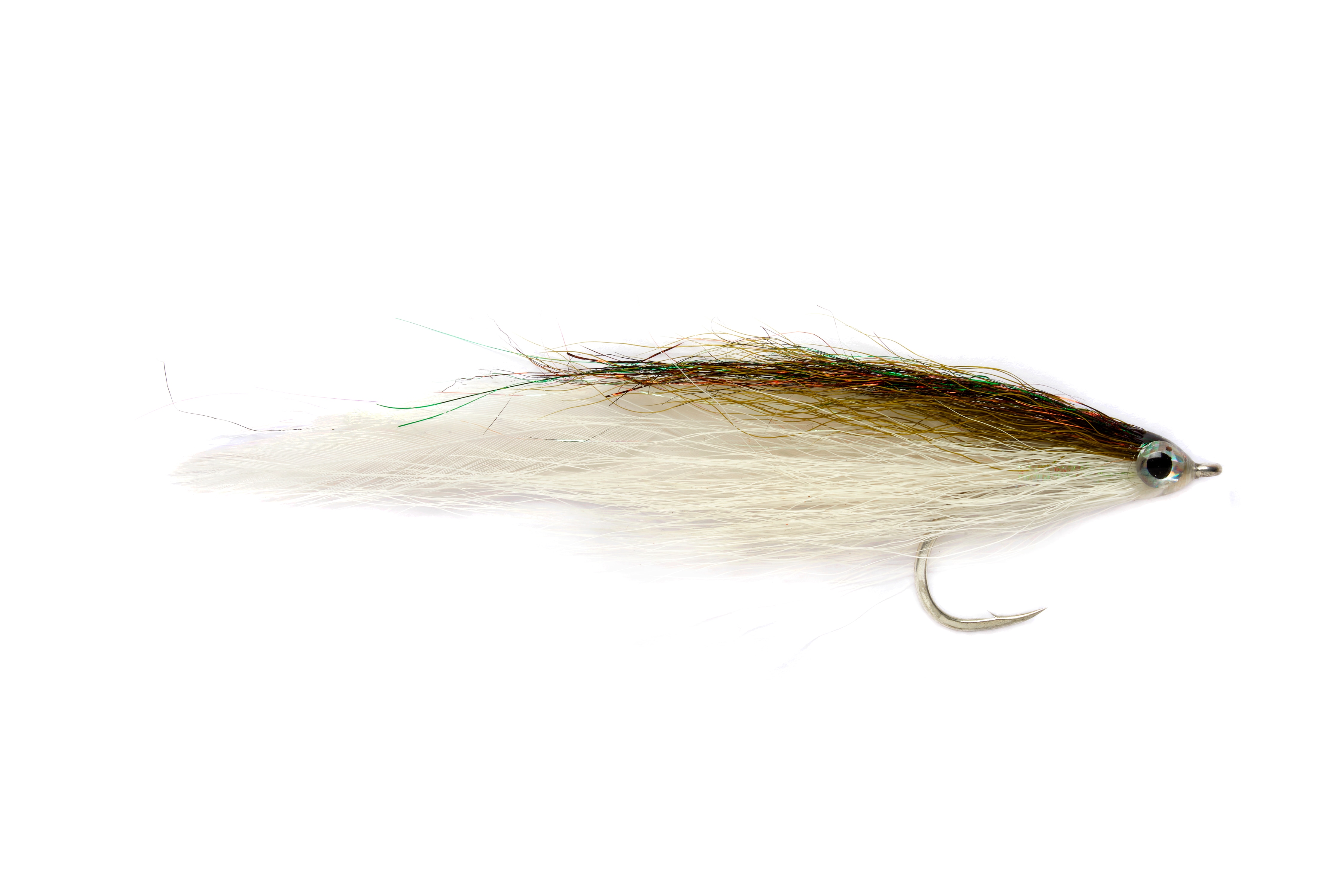 Deceiver Olive & White S1 Fishing Fly, Saltwater Flies