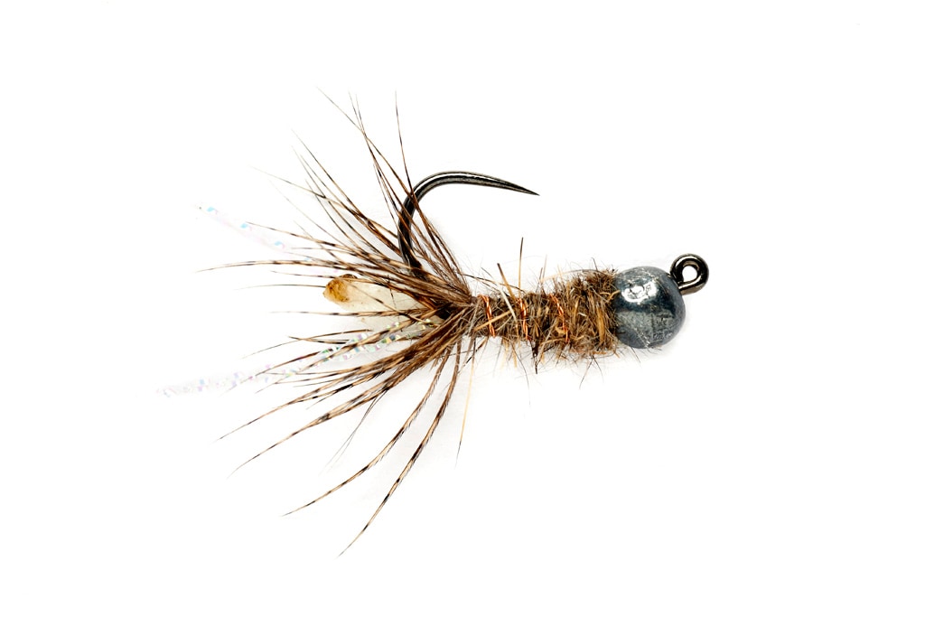 Peeping Caddis Jig Cream (TBH) Barbless