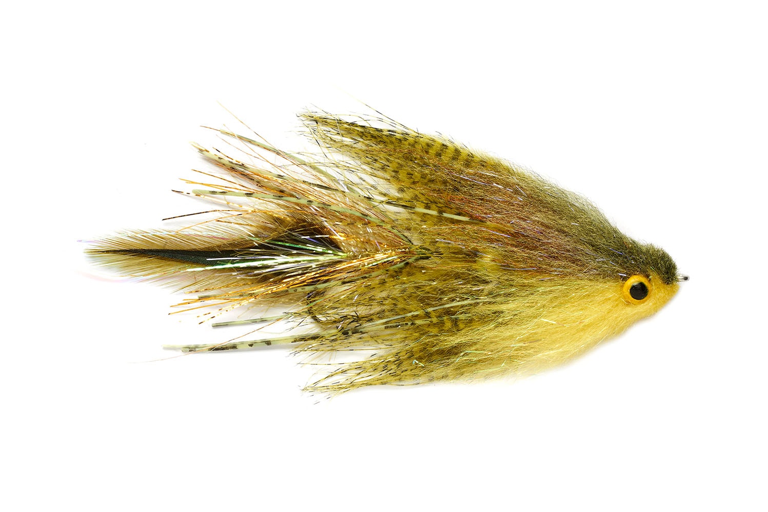 Mini Viking Midge Olive & Yellow S2, Streamers