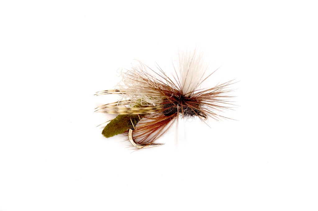 Barbless CDC Olive Caddis Dry Fly - Trout Fly Fishing Flies