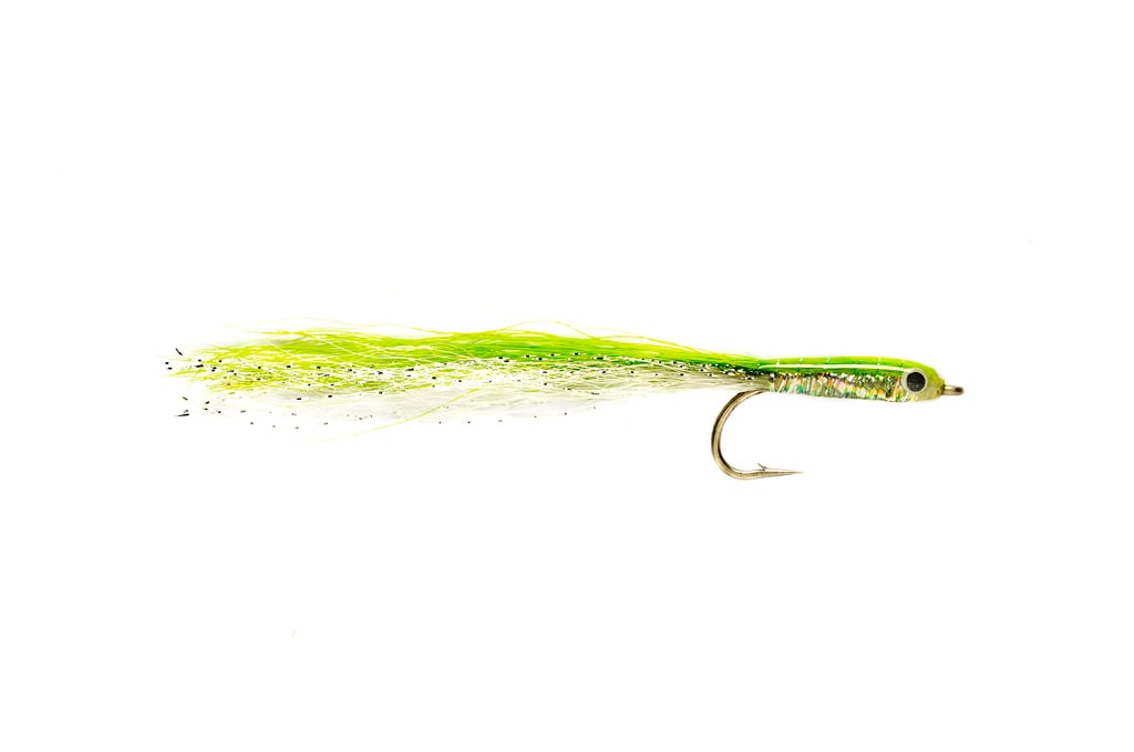 Mikkleson's Epoxy Baitfish Chartreuse & White