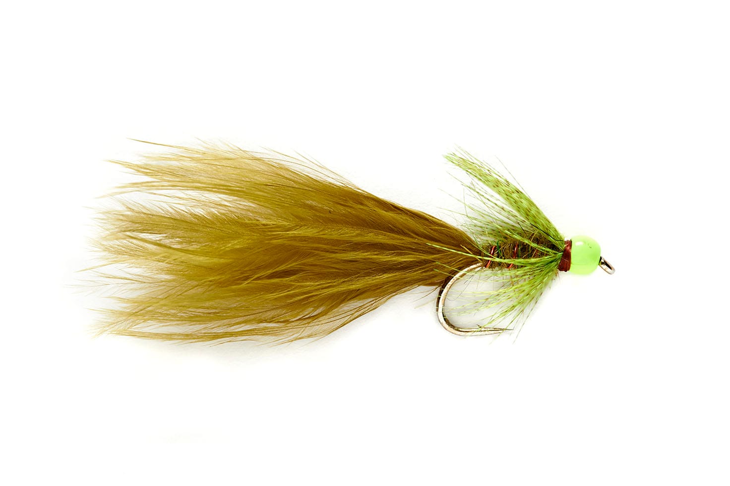 Hothead Damsel Chartreuse Bead S10 Fishing Fly, Nymphs