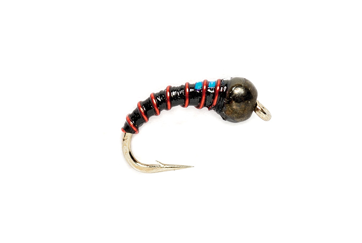 Black Mirage Zebra Midge S16 Fishing Fly, Nymphs