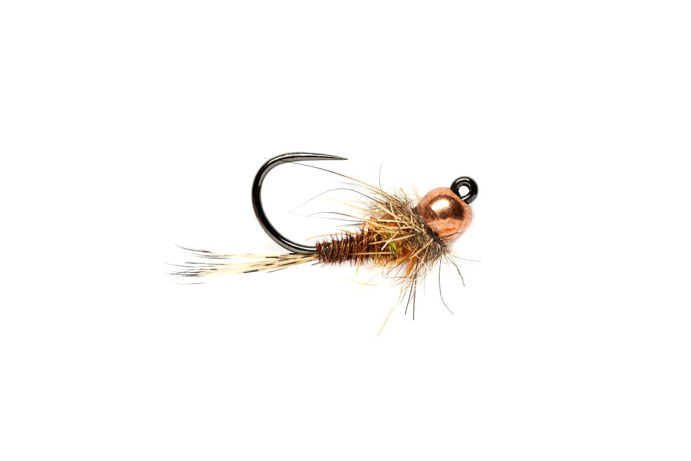 Hot Spot Pheasant Tail Jig Orange (TBH) Barbless