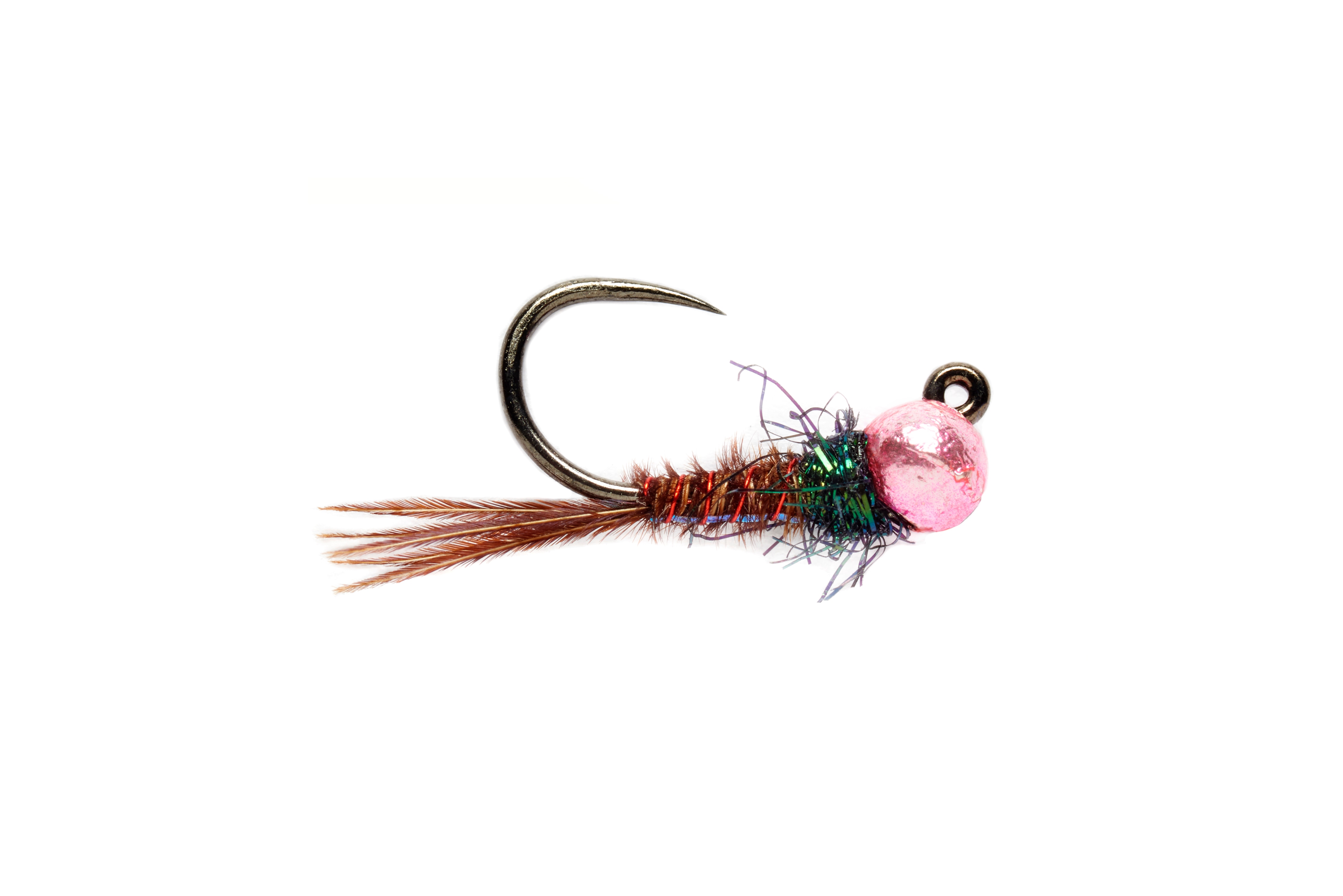 Roza's Pink PT Barbless S18b Fishing Fly, Nymphs