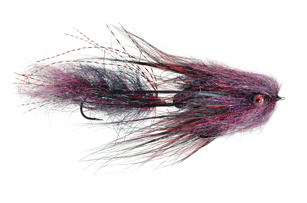 Cheech Leech Black & Red S1 Fishing Fly, Streamers