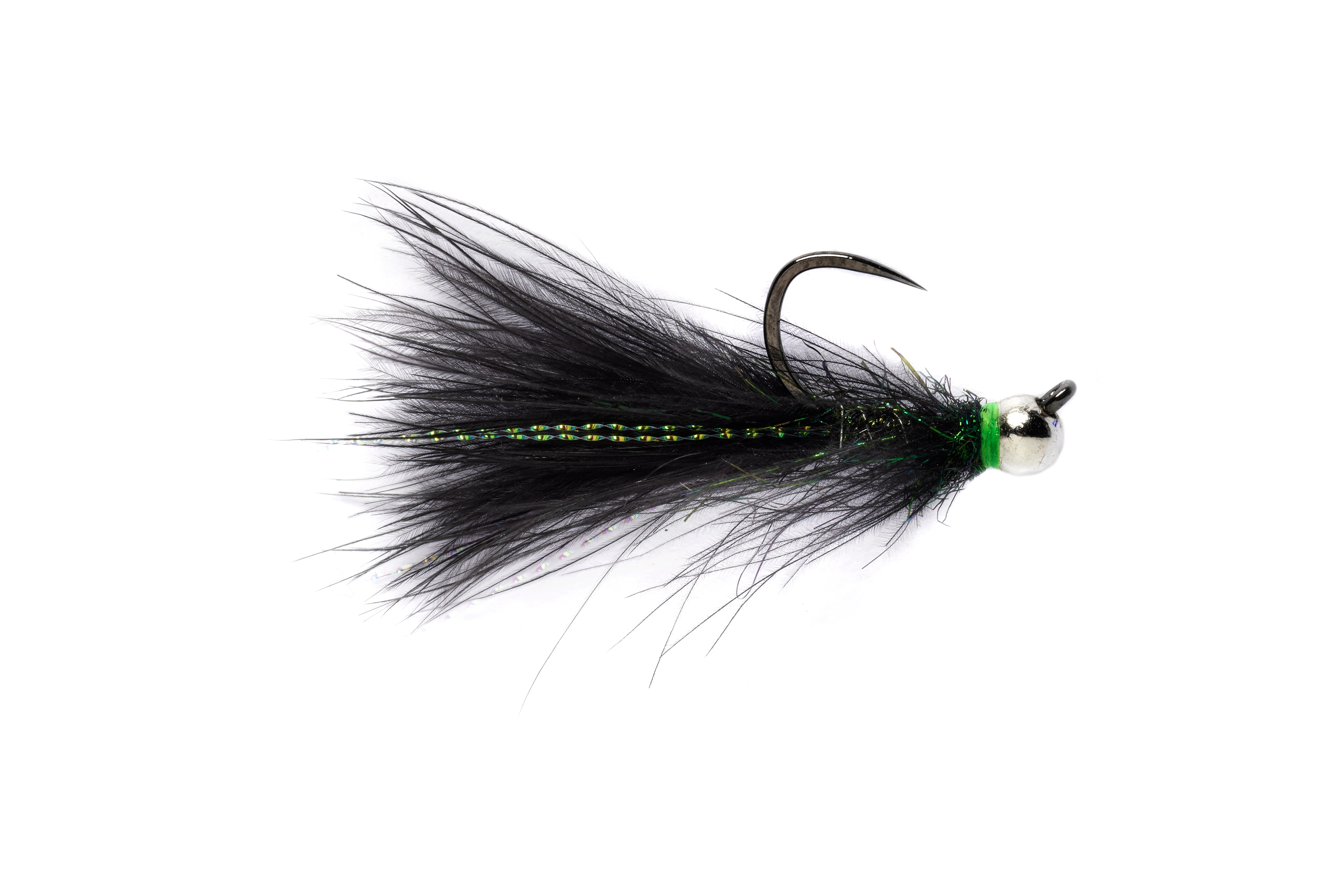 CdC Jig Streamer Minnow Black Barbless S14d, Streamers