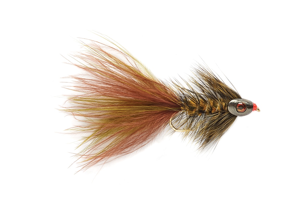 Woolly Bugger Grizzly Skullhead S6, Streamers