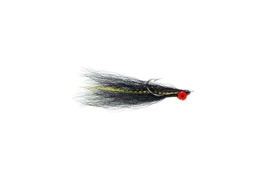 Clouser Minnow Black S2 Fishing Fly, Saltwater Flies