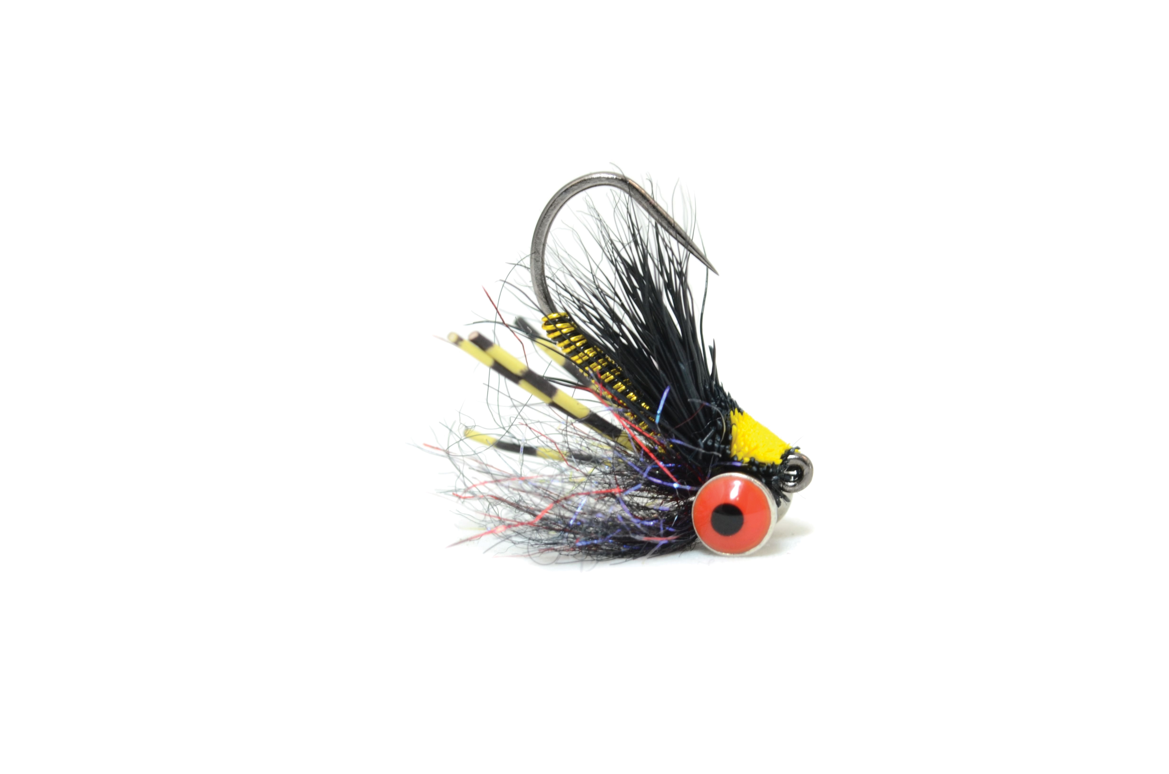 Bluegill Mini Slider Black & Yellow S8, Warmwater Flies