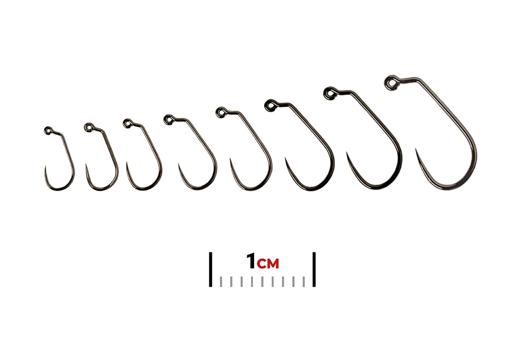 Jig Force Short Black Nickel Barbless S14, Fly Tying Hooks