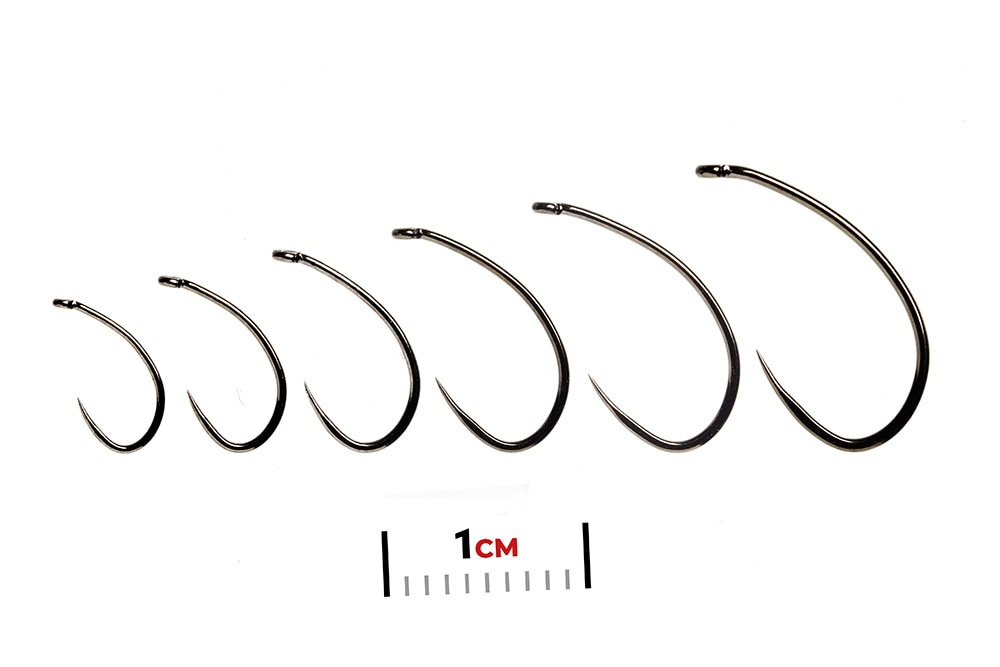 Czech Nymph Black Nickel Barbless S12, Fly Tying Hooks