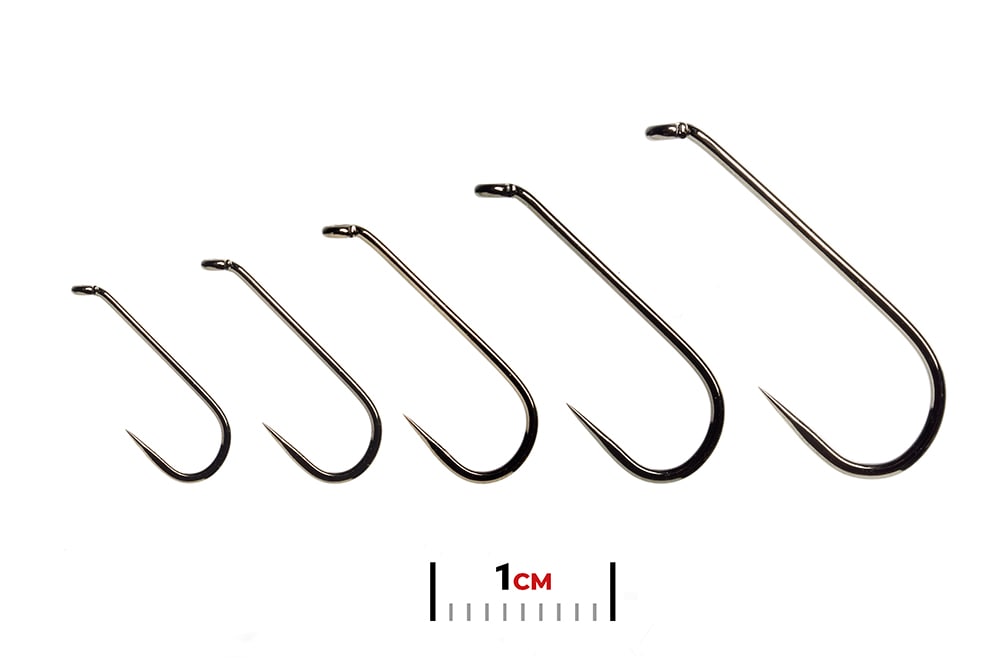 Nymph Black Nickel Barbless S12, Fly Tying Hooks