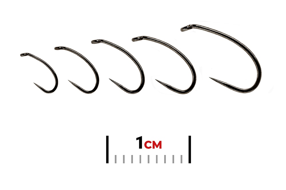 Heavyweight Grub Black Nickel Barbless S14 | Fly Tying Hooks