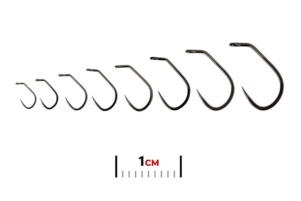 Jig Force Short Black Nickel Barbless S10, Fly Tying Hooks