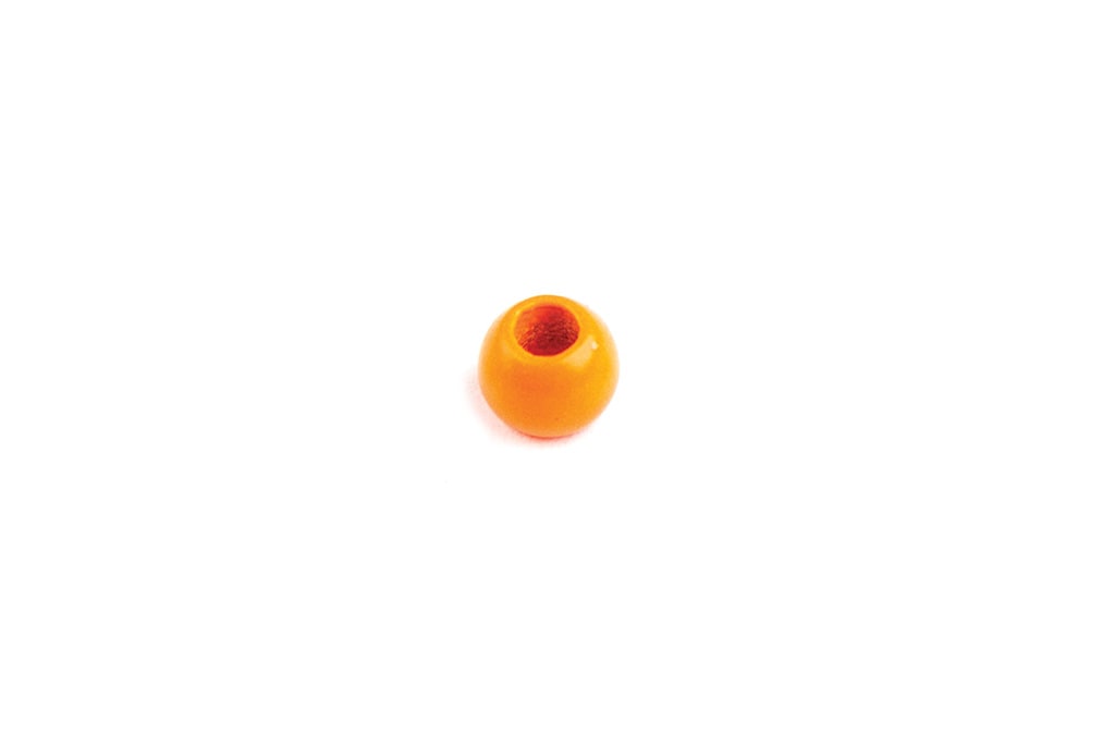 Flourescent Orange Painted Tungsten Beads