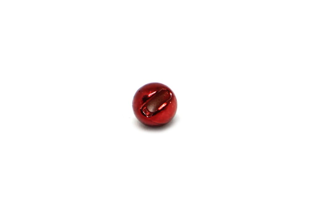 Metallic Red Slotted Tungsten Beads