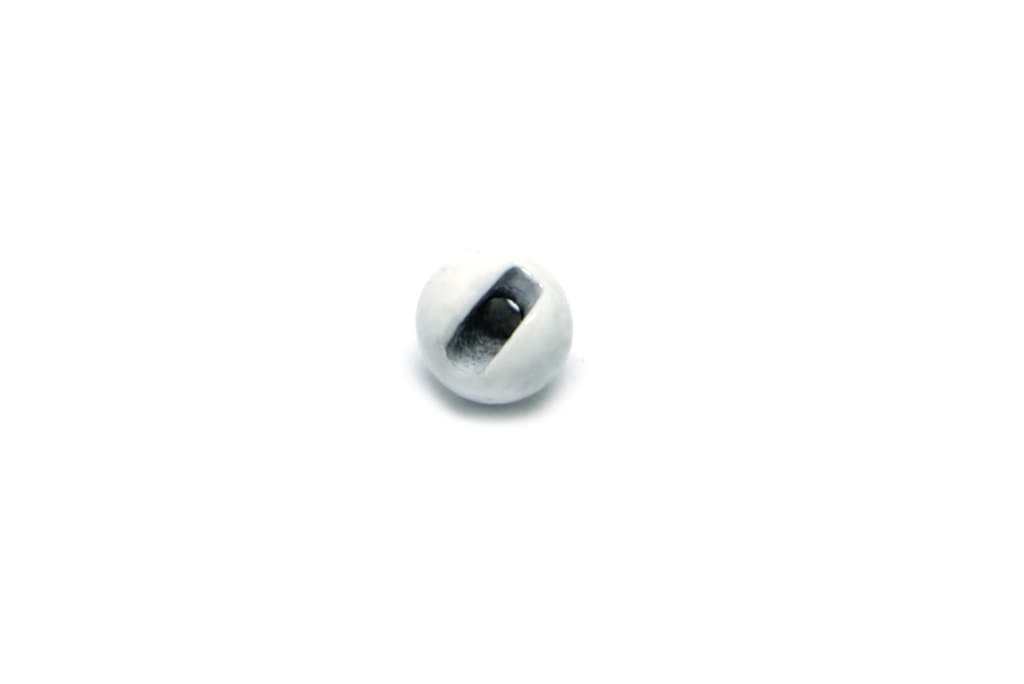 Fluorescent White Painted Slotted Tungsten Beads