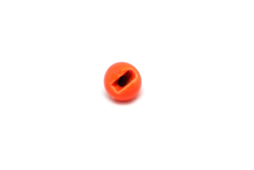 Fluorescent Orange Painted Slotted Tungsten Beads