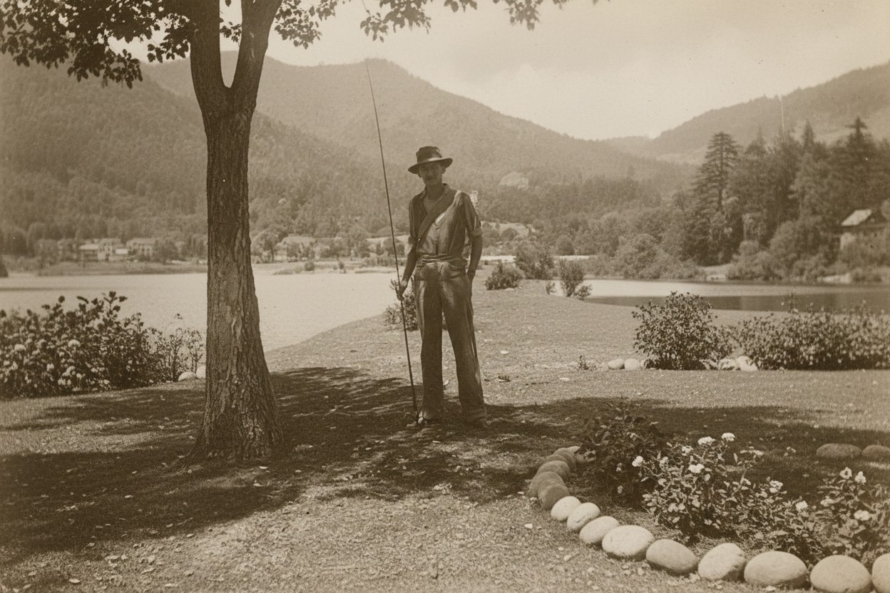 Fisherman on shore