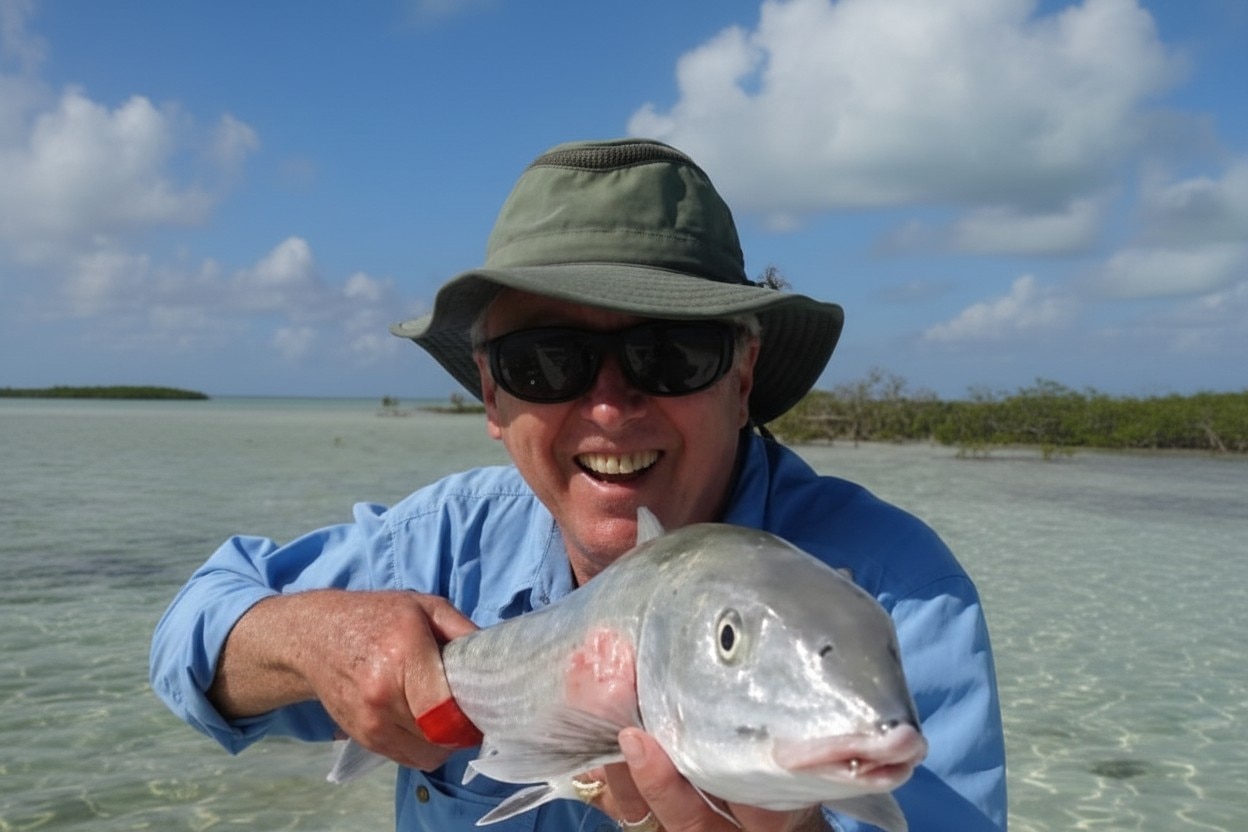 Man holding a fish