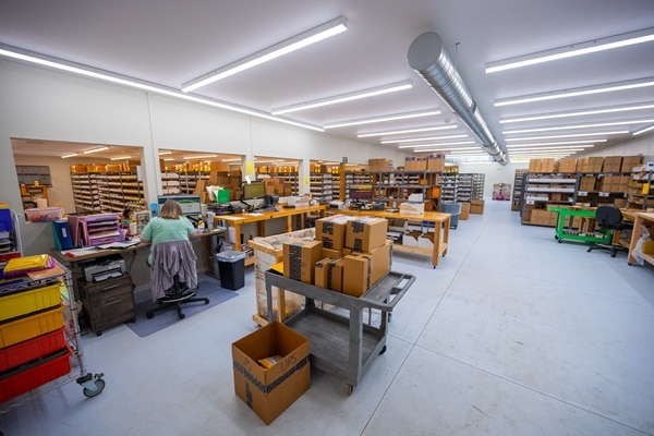 Internal shot of the new warehouse
