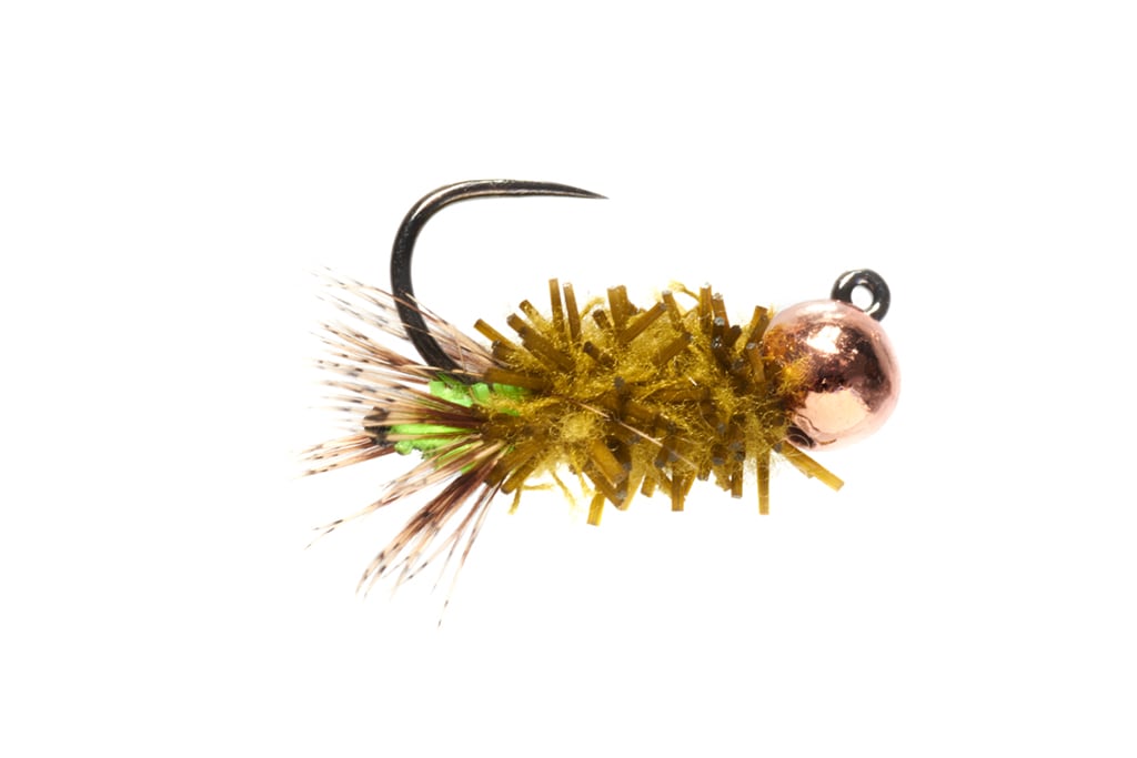 Chewing Gum Cased Caddis Chartreuse Barbless