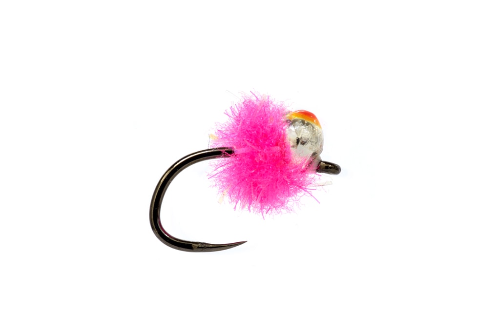 Croston's Tungsten Mini Egg Fluorescent Hot Pink Barbless (Red)