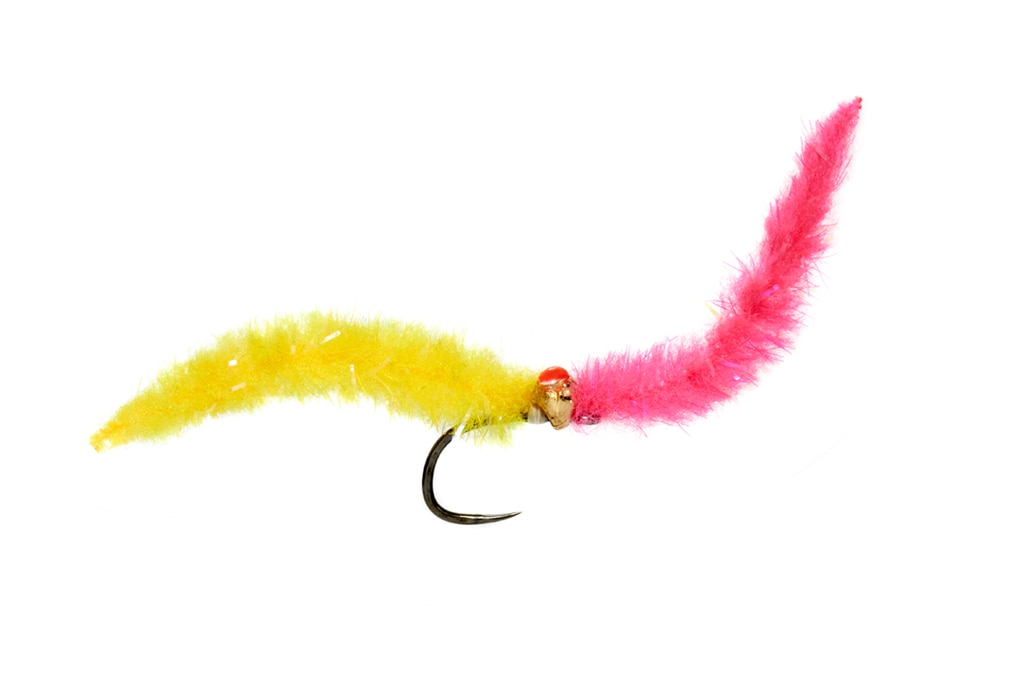 Croston's Mini Cocktail Worm Hot Worm Barbless (Red)