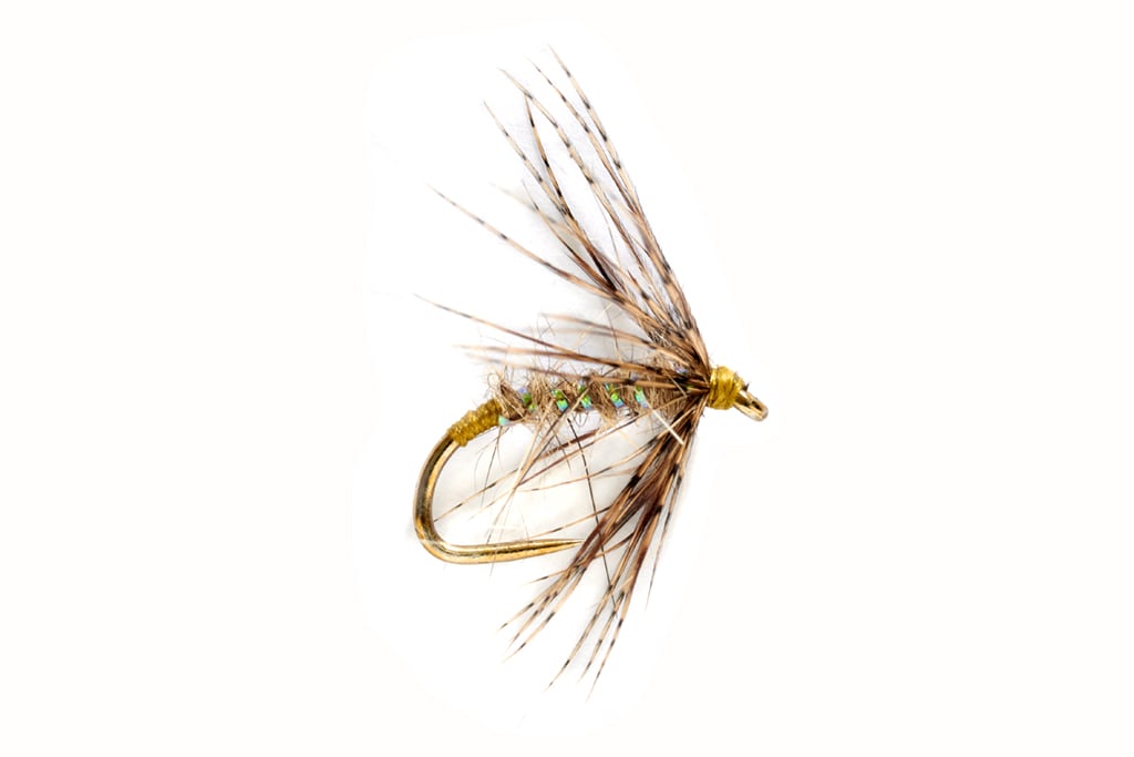 Super Silk Patridge & Olive Barbless S12, Dry Flies