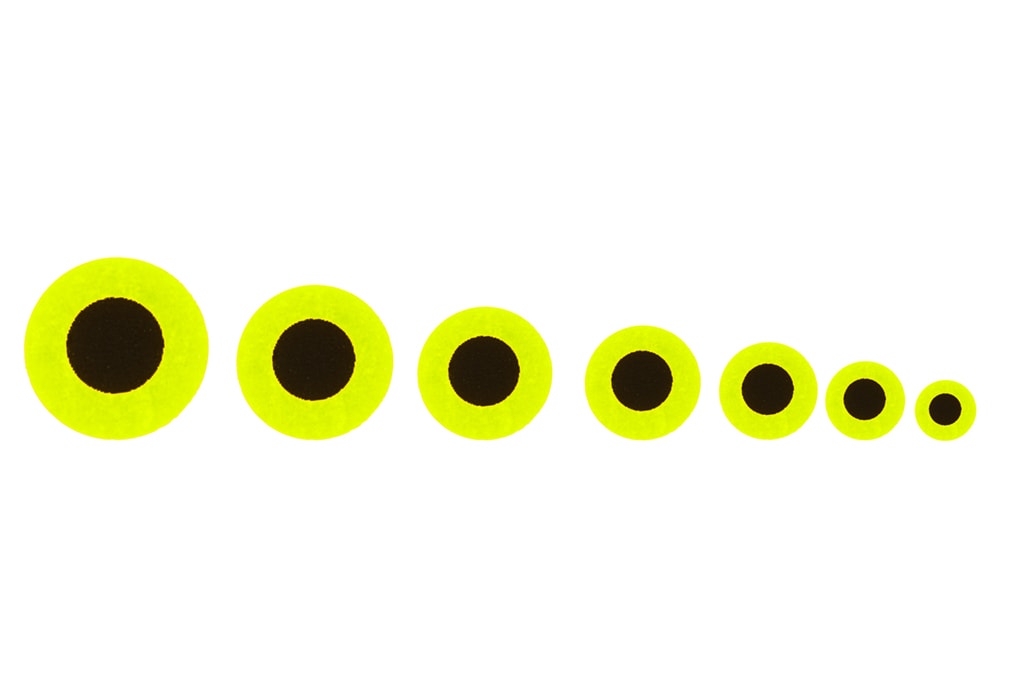 Flat Stick On Eye Hot Yellow